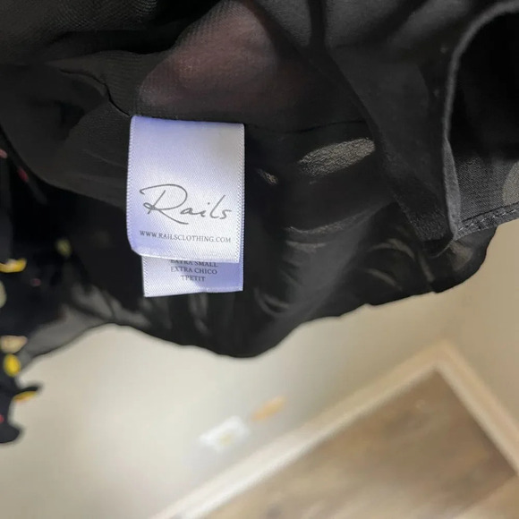 Rails Womens Multicolor Wrap Dress XS Koreen Retro Dot Ruffle Flutter Sleeve - Picture 10 of 11